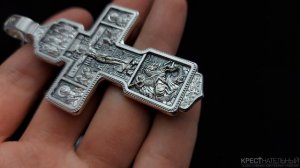 18899. Распятие Христово с предстоящими. Архангел Михаил. Св. Воины. Православный крест.