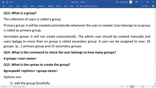 Red Hat Linux 6/7 Question and answers //User management//Q no 11 to 15//Jyothi IT Solutions//