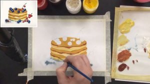 «Блины и ягоды» как нарисовать ГУАШЬ | Сезон 1-5 |Мастер-класс для начинающих