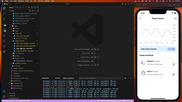 #20 Fitness Workout App UI in Flutter | Sleep Tracker | UI/UX Design