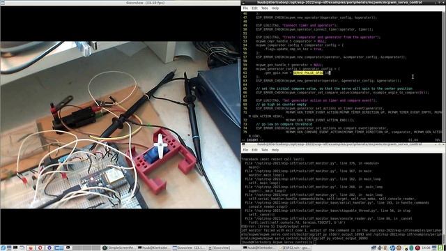 ESP32 #111: ESP IDF - PulseWidthModulation, C, oscilloscope, wiring, motors