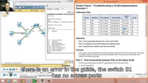 3.2.4.7 Packet Tracer - Troubleshooting a VLAN Implementation - Scenario 1