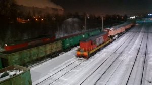 две ЧМухи - звук работы дизеля ЧМЭ3 | Красный Строитель