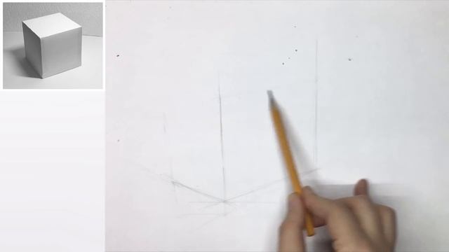 Школа рисования АНУРИСУЙ! 1 неделя. РИСУНОК! Строим куб, простой КАРАНДАШ. смотреть онлайн