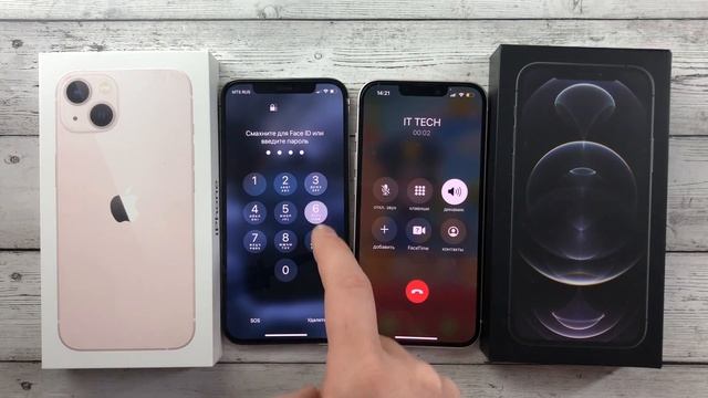 Incoming+Outgoing Calls iPhone 13 vs iPhone 12Pro New Phones and Box смотреть онлайн