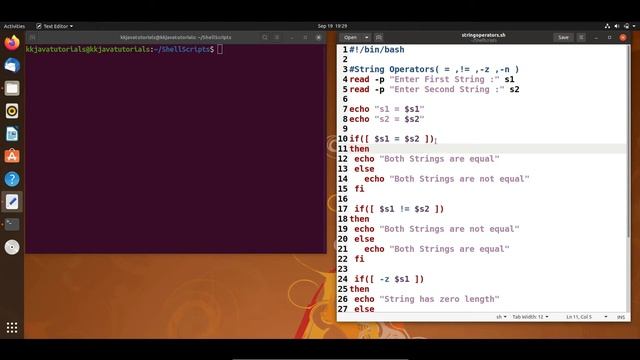 Shell Scripting Tutorial-09 String Operators ||Linux Scripting Tutorial || Linux Interview Question