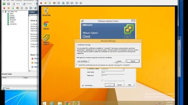VMware VSphere 5.5 Nested Virtualization - Join VCenter01 To Active Directory (AD01)