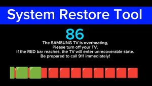 SAMSUNG TV Overheating Killscreen