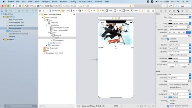 Урок по ScrollView в Xcode для iOS