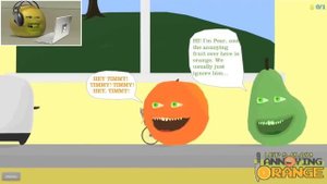Annoying Orange - Let's Play Grapefruit Fails at Happy Wheels
