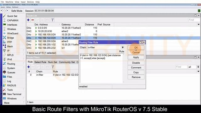 Basic Route Filters with MikroTik RouterOS v 7.5 Stable смотреть онлайн