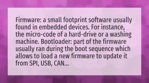 What is the difference between bootloader and firmware?