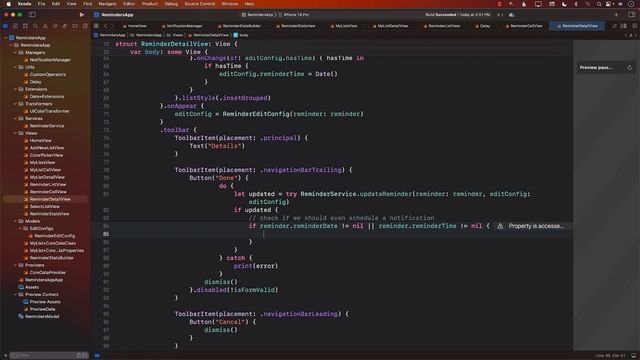 Building Reminders App Clone in Core Data and SwiftUI - Part 20