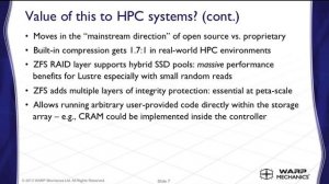 Warp Mechanics: Lustre Over ZFS on Linux