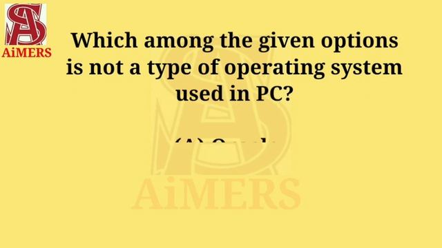OPERATING SYSTEM Part 1 All Jkssb previous year mcq @jkssb AiMERS