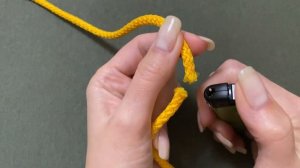 Соединение полиэфирного шнура с помощью зажигалки