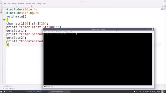 how to use gets () in ubuntu or linux | #basicinfo | #cprogramming