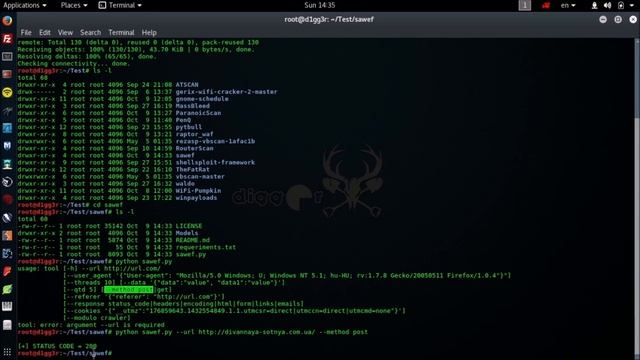 Kali Linux Tools - SAWEF Send Attack Web Forms