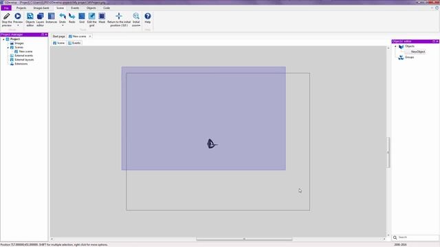 GDevelop tutorial 3 - The scene editor