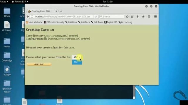 Autopsy Forensics Tool in Kali Linux