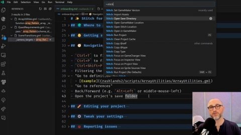 GameMaker development in VSCode with Stitch!