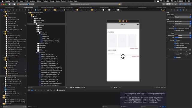 How to create an Edit Profile View Controller in iOS with SWIFT 5, XCode and Auto Layout