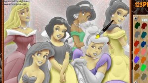 Disney Princesses 🎨✨👑Coloring 💖💗😃💋Cinderella, Jasmine, Snow White, 💖😃Принцессы Диснея Раскраска👑👑👑