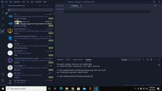 How to setup Go with Visual Studio Code | Install Go Extension in Visual Studio Code [2021] смотреть онлайн