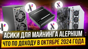 АСИКИ ДЛЯ МАЙНИНГА ALEPHIUM | КАКАЯ ДОХОДНОСТЬ В ОКТЯБРЕ 2024 ГОДА