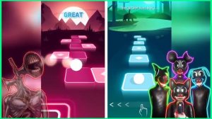 The Cartoon Band vs Siren Head - Tiles Hop EDM Rush