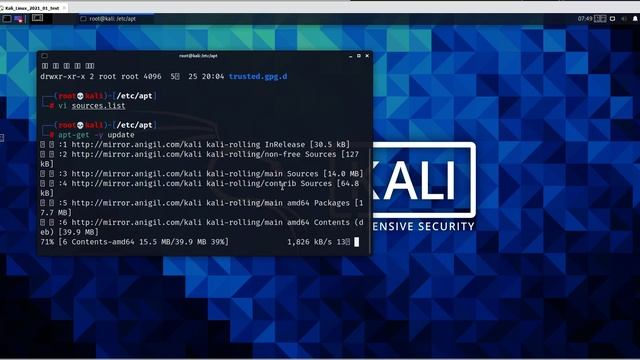 [모의해킹] 칼리리눅스 설치(Kali Linux 2021. 01 버전) .. 업데이트, 업그레이드, 한글 패치(2강)..Kali Linux Update, Upgrade.. 박성업