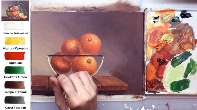 Апельсины / Мандарины. Как нарисовать АКРИЛ! Сезон 6-17 | Мастер-класс ДЕМО смотреть онлайн