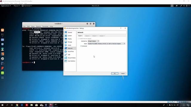 Setting up wireless adapter || changing IP address || IP configuration of Kali Linux in Virtualbox