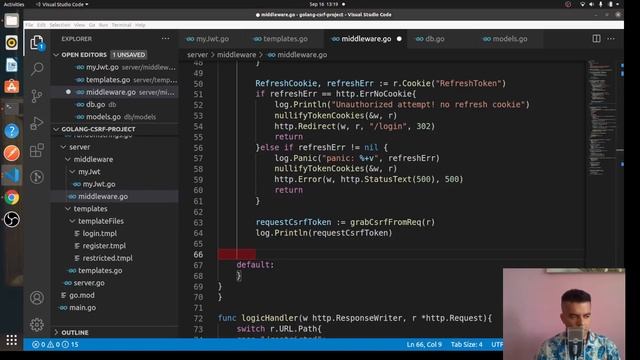 Golang Project Idea - CSRF Token Protection For API Security 🔐🔐  PART - 8 #csrf-go