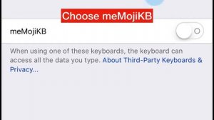 install meMoji keyboard