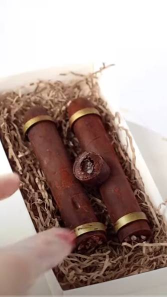 Рецепт конфет☄️Шоколадные Сигары с апельсиновым желе☄️с Куантро