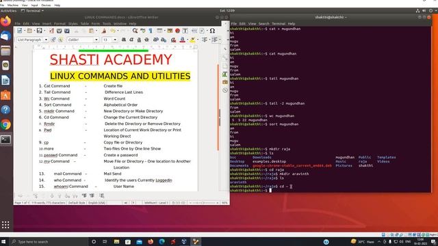 Computer on Office Automation Linux Tamil /Linux  Practical Session/COA /THEORY