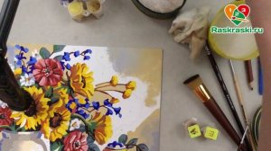 Растушевка для картона, способ "Набивка" Dimensions "Подсолнухи"