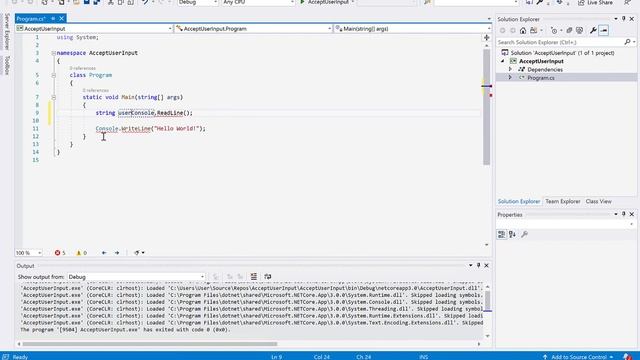 Part 6 - Accepting user input: read\write to the console #csharp #learncsharp