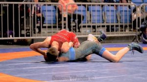 U13 I. Barakhoev (FRA) vs I. Parcel (UKR) 47kg. Youth boys freestyle wrestling.
