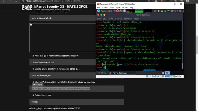 Installing XFCE Desktop Envorment On Parrot Linux & Delete Mate and Xsessions смотреть онлайн
