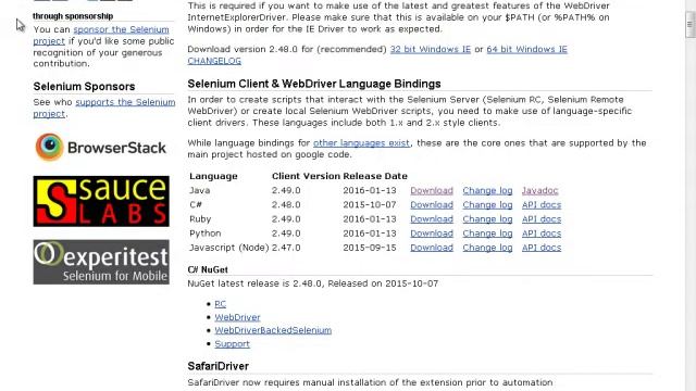 Selenium Webdriver Training Class Part 1