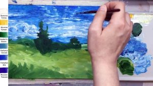 Зеленые поля. Как нарисовать АКРИЛ! Сезон 7-12 | Мастер-класс ДЕМО