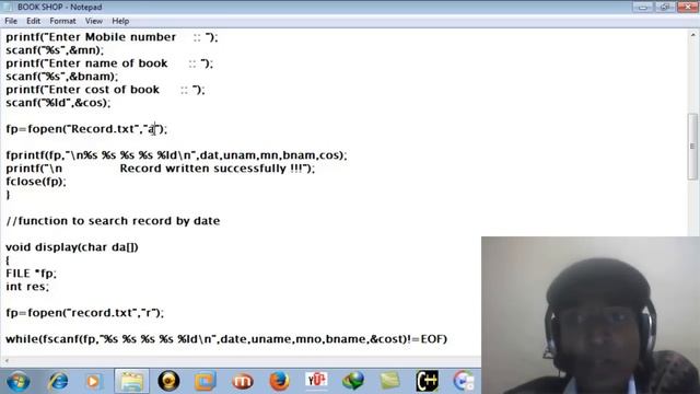 Project in C language on BookShop