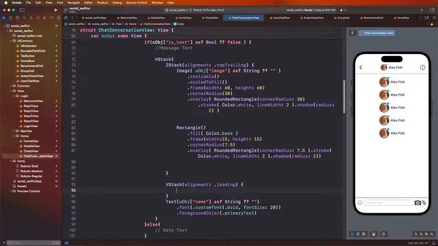 #8 Designing Interactive Chat Conversations UI in Social App SwiftUI | Native iOS UI/UX Design