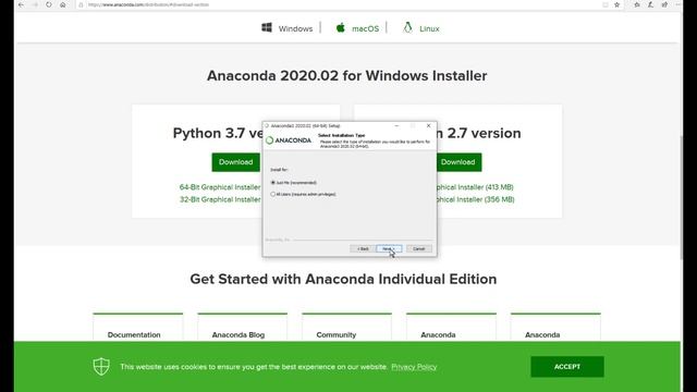 Python for  Beginners Tutorial. Lesson 1. Learn Python from zero.  install Anaconda Jupyter