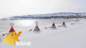 4K Aerial Views of Winter Scenery - Eastern Washington, USA - Aerial Cinematic Footage