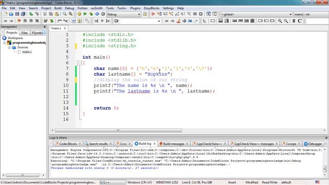 C Programming Tutorial for Beginners 24 - Strings in C (With Examples)