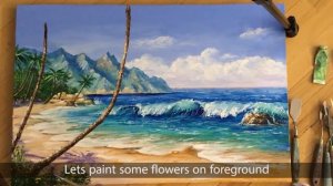 «Тропический пейзаж - 5» как нарисовать МАСЛО | Сезон 1-11 |Мастер-класс