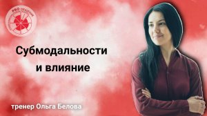 Субмодальности и влияние